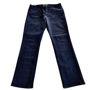 Levi's Premium 724 High Rise Straight Jeans Black Denim Women’s Size 32